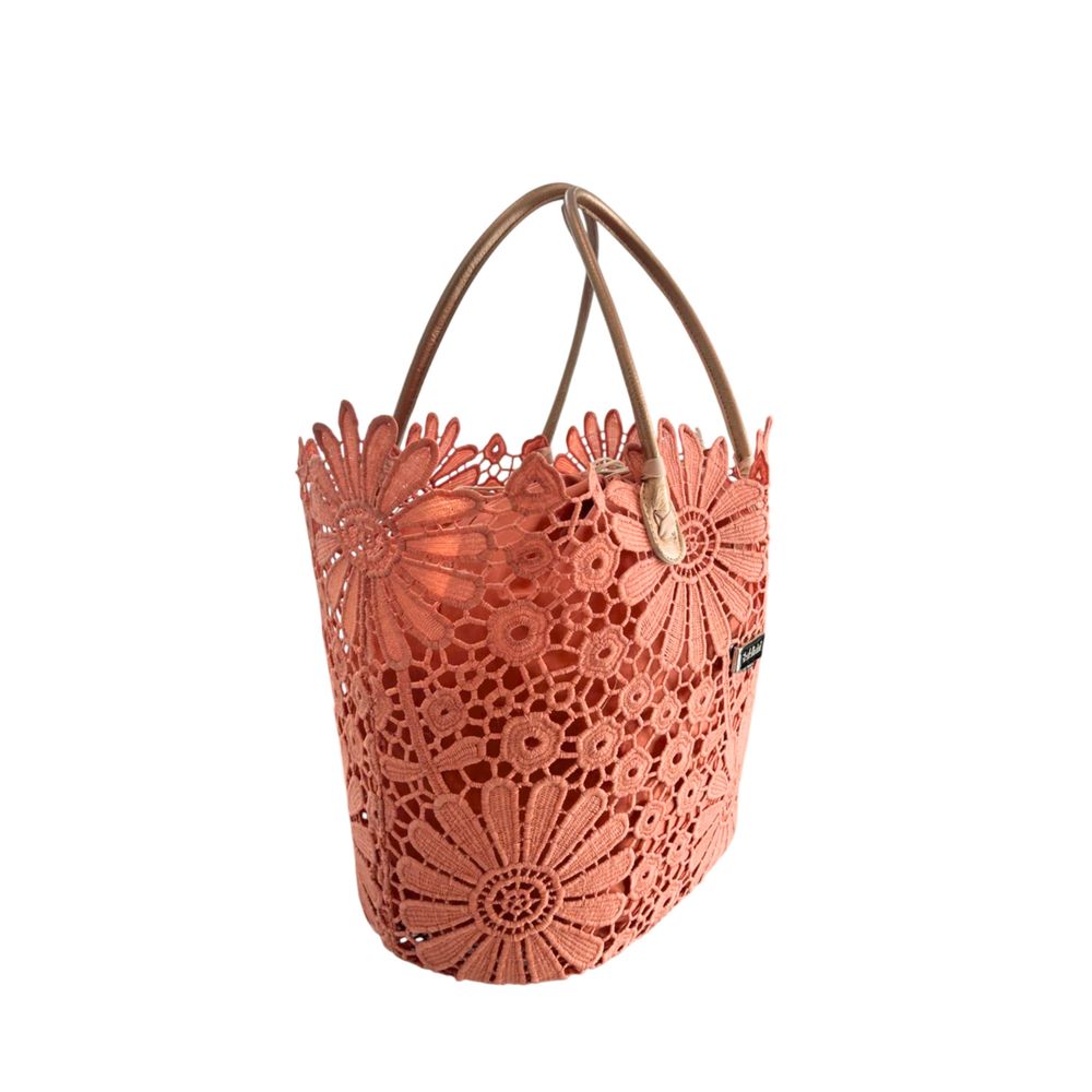 Baldinini Trend Pink PU Women Handbag - Floral Design