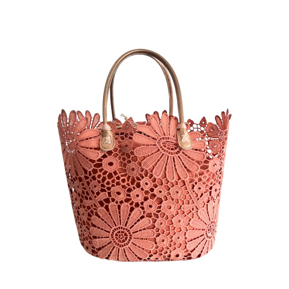 Baldinini Trend Pink PU Women Handbag - Floral Design
