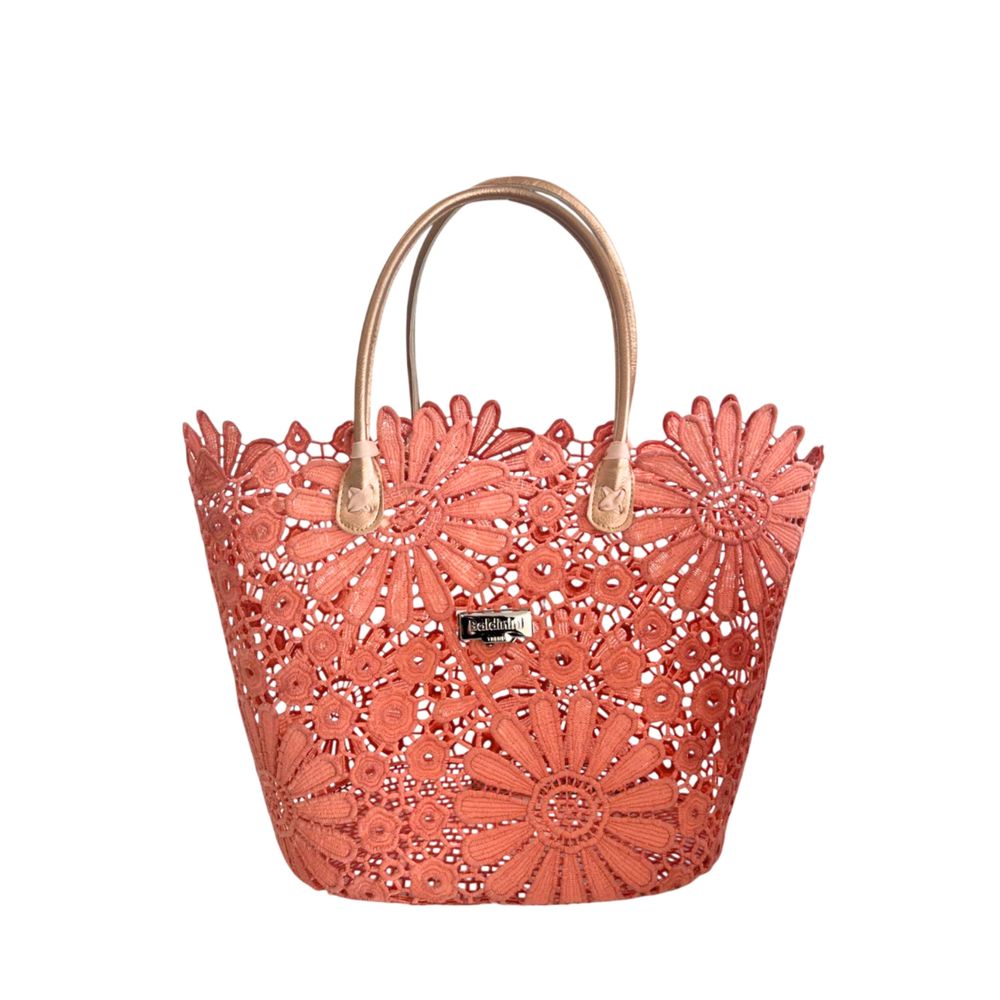 Baldinini Trend Pink PU Women Handbag - Floral Design