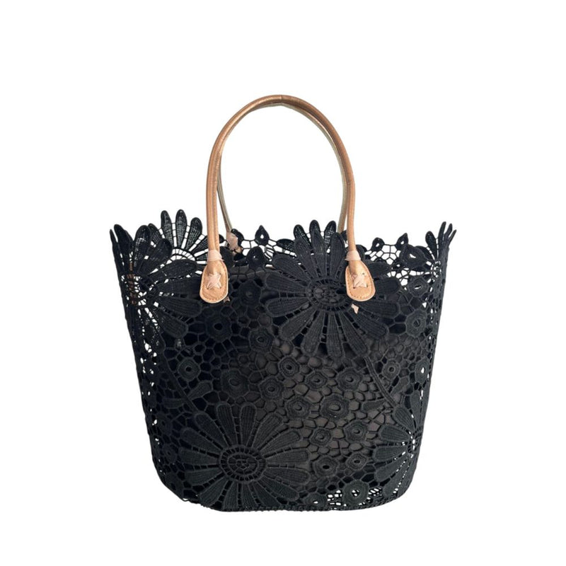 Baldinini Trend Black PU Women Handbag - Chic Floral Design