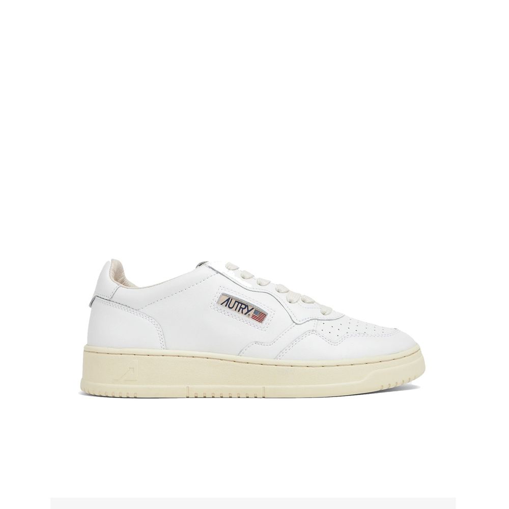 Autry White Leather Low Top Sneakers for Women - Stylish & Comfortable