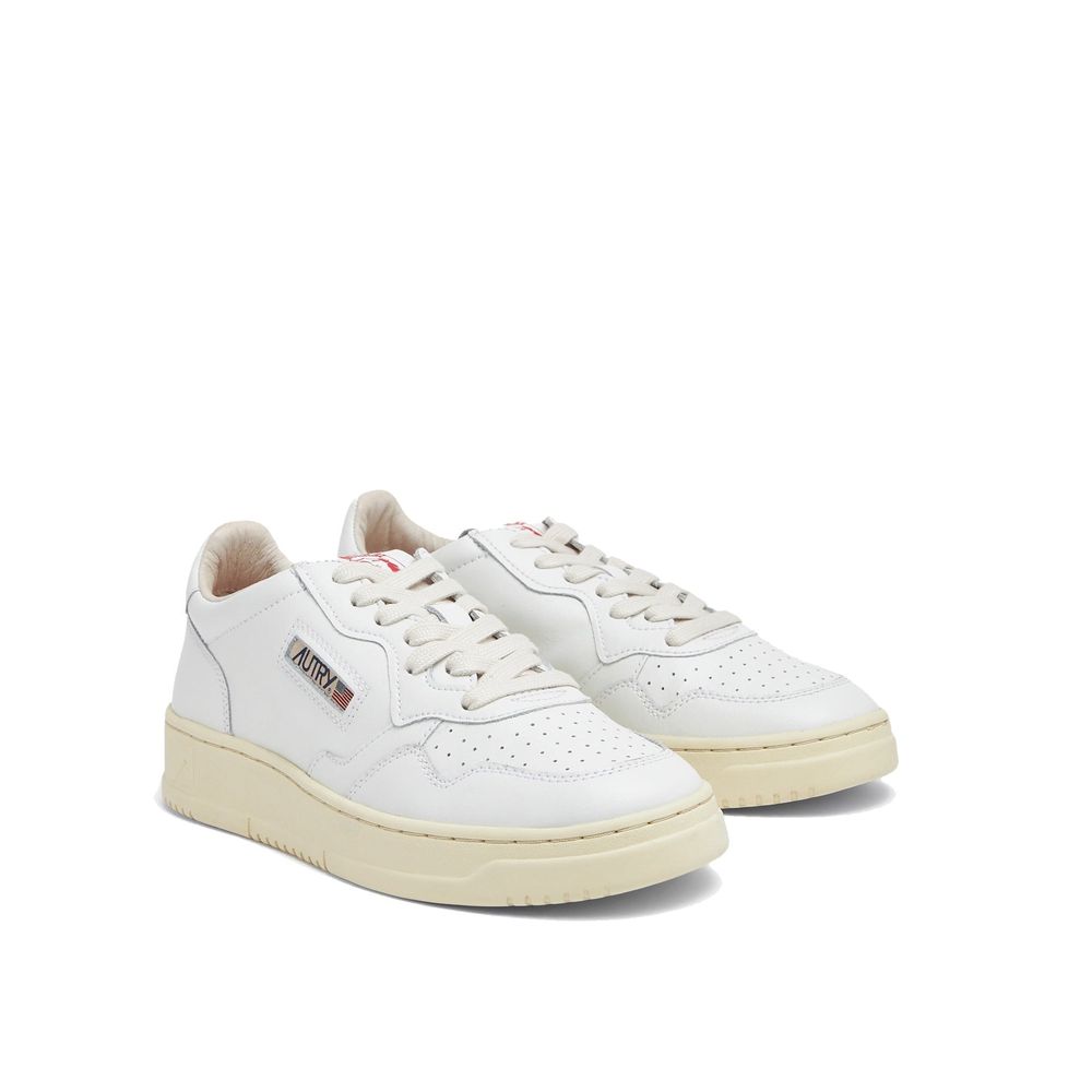 Autry White Leather Low Top Sneakers for Women - Stylish & Comfortable