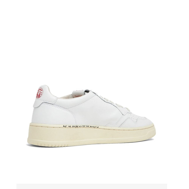 Autry White Leather Low Top Sneakers for Women - Stylish & Comfortable