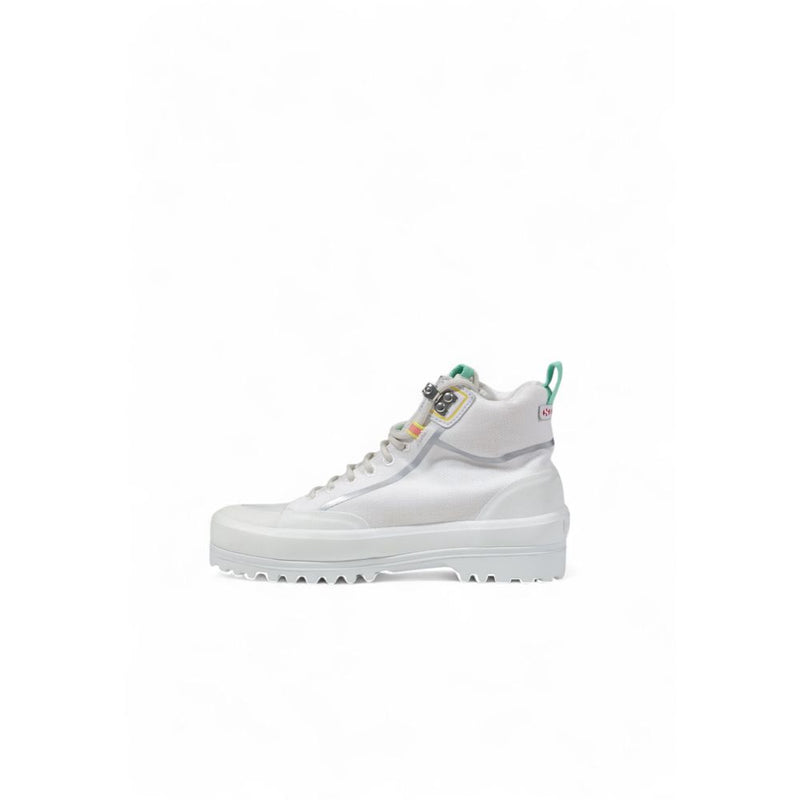 Superga White Fabric Chunky Sneakers for Women