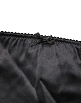 Dolce & Gabbana Black Silk Blend High Waist Girdle Panty