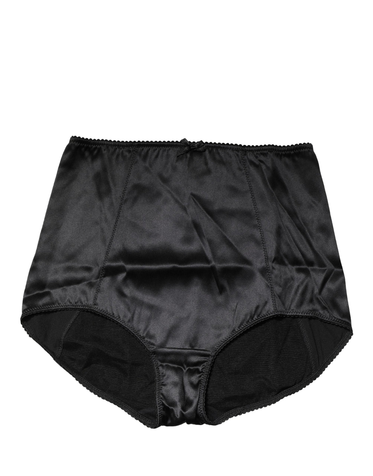 Dolce & Gabbana Black Silk Blend High Waist Girdle Panty