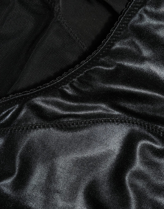 Dolce & Gabbana Black Silk Blend High Waist Girdle Panty
