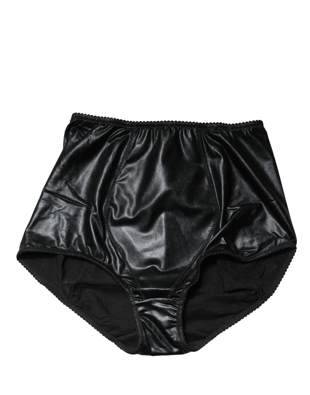 Dolce & Gabbana Black Silk Blend High Waist Girdle Panty