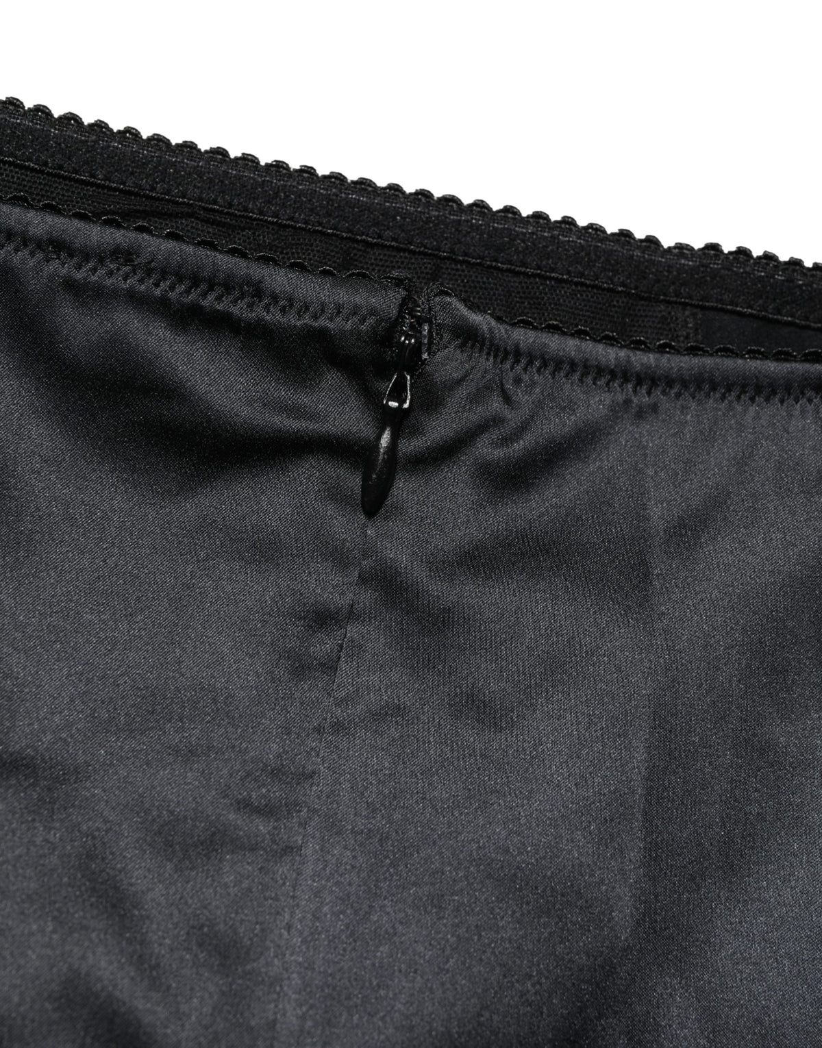 Dolce & Gabbana Black Silk Blend High Waist Girdle Panty