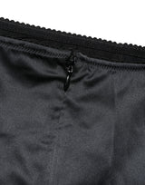 Dolce & Gabbana Black Silk Blend High Waist Girdle Panty