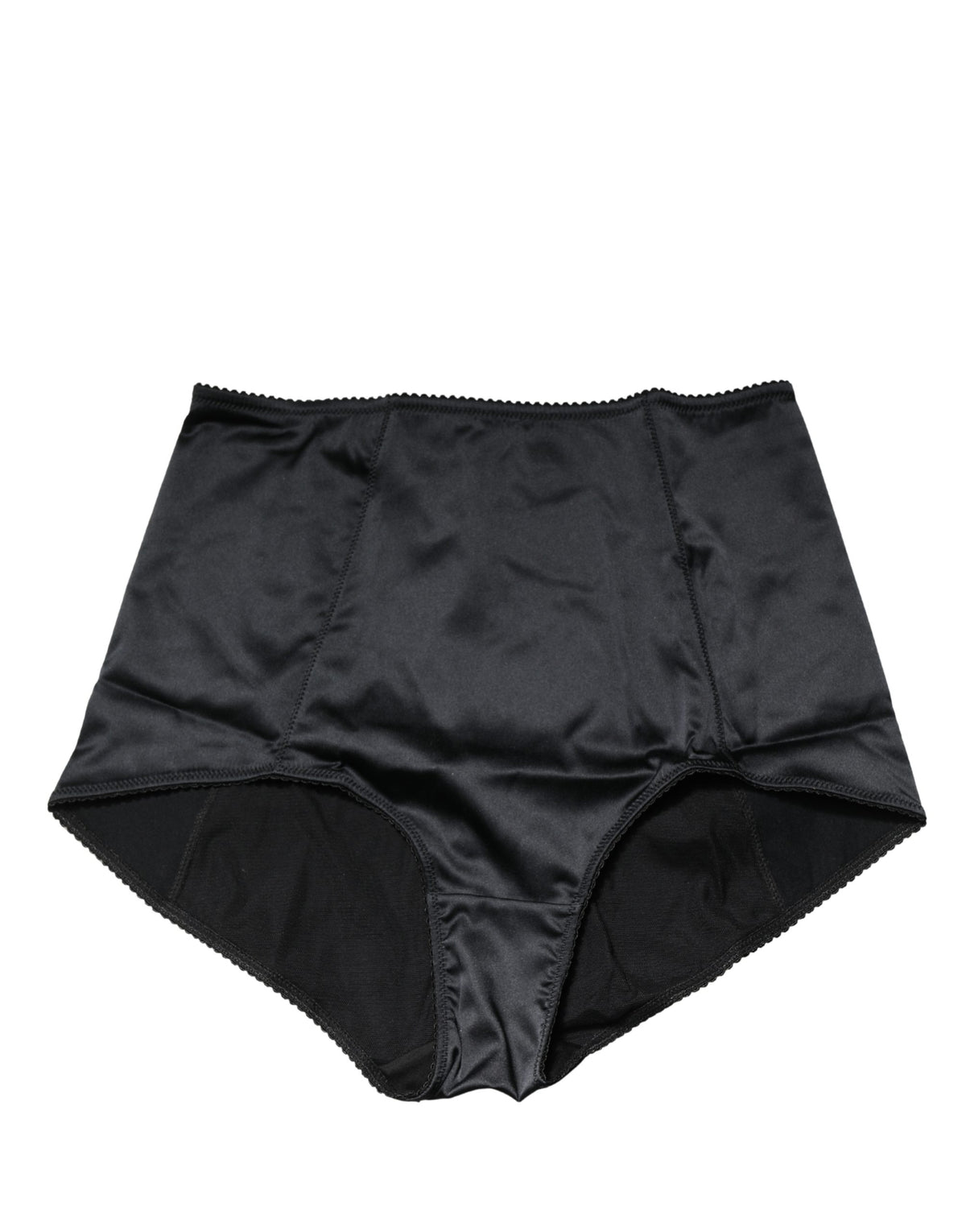 Dolce & Gabbana Black Silk Blend High Waist Girdle Panty