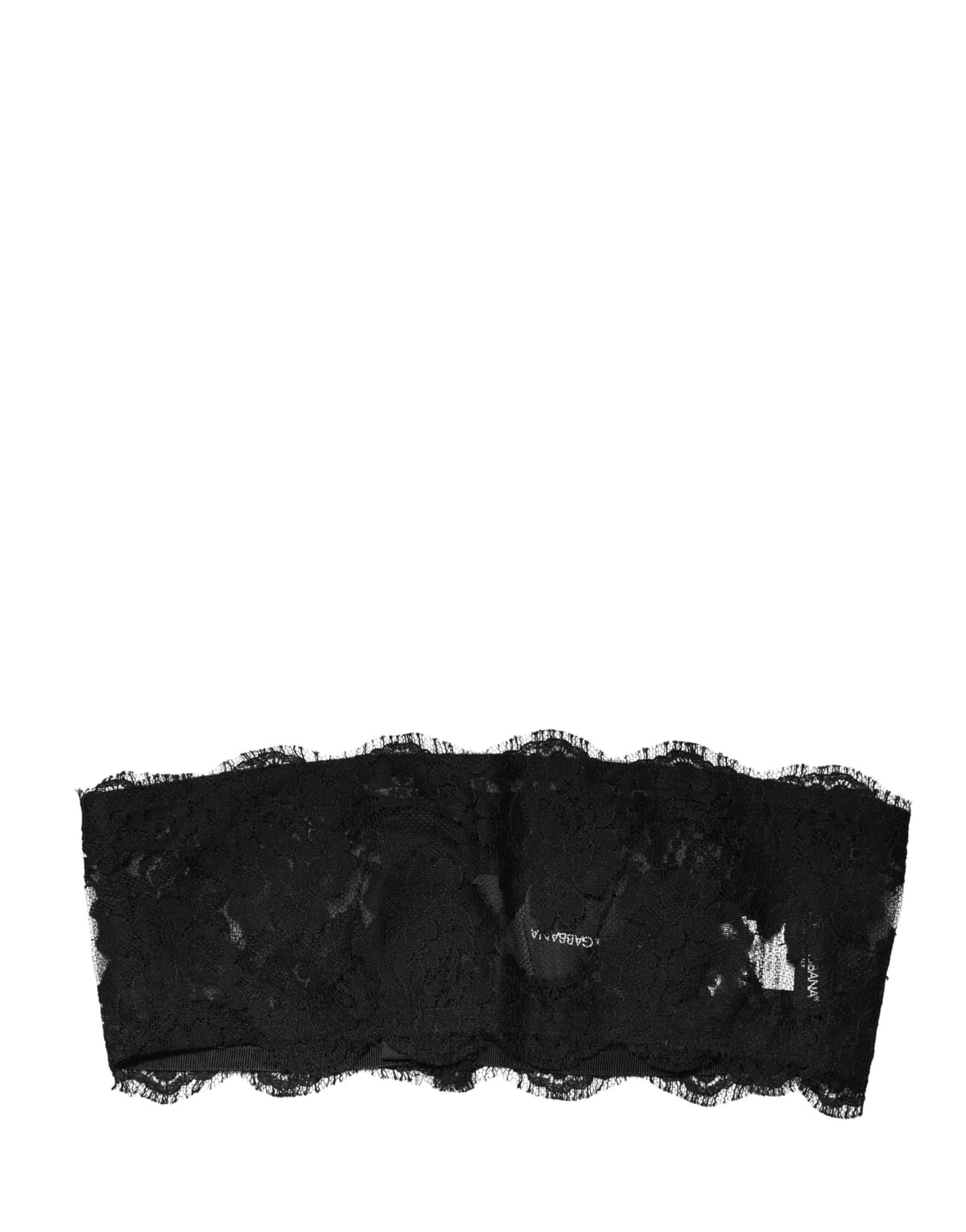Dolce & Gabbana Black Lace Bandeau Bra Tube Top