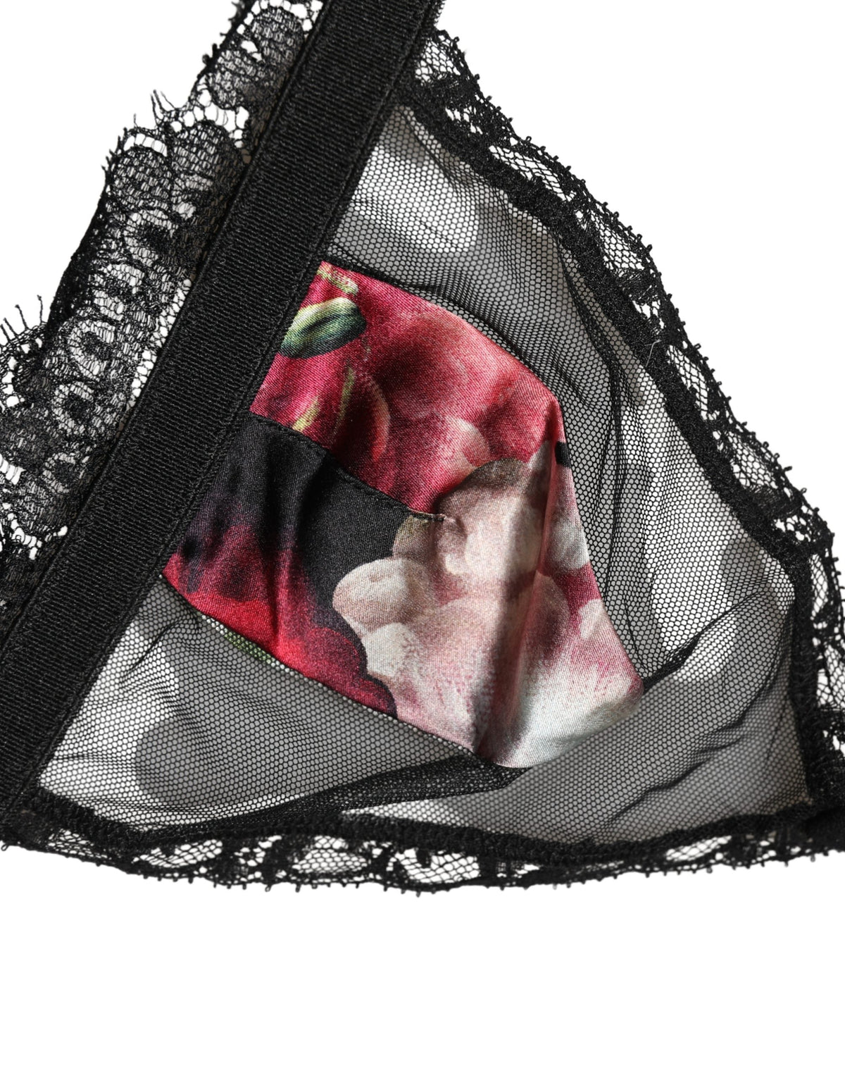 Dolce & Gabbana Black Floral Soft Cup Bra - Effortless Elegance