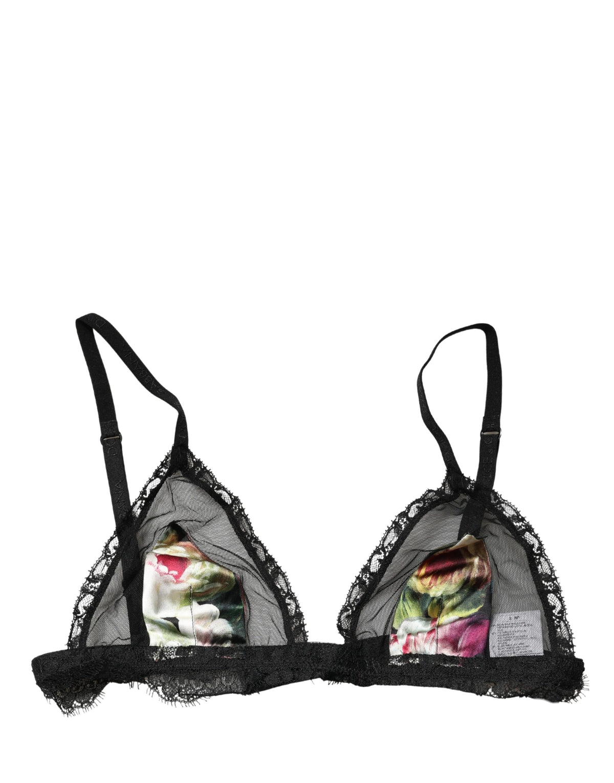Dolce & Gabbana Black Floral Soft Cup Bra - Effortless Elegance