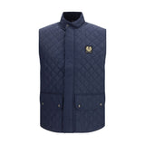 Gilet Icon Quilté en Nylon Bleu Belstaff