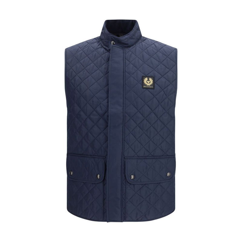 Gilet Icon Quilté en Nylon Bleu Belstaff