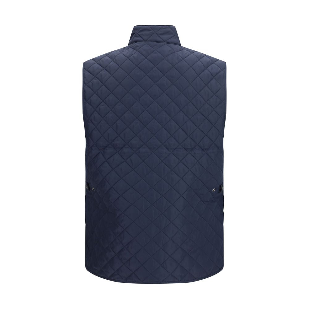 Gilet Icon Quilté en Nylon Bleu Belstaff
