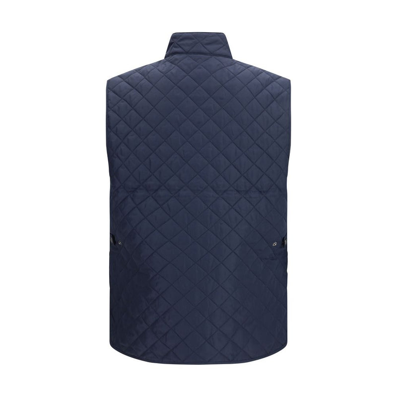 Gilet Icon Quilté en Nylon Bleu Belstaff