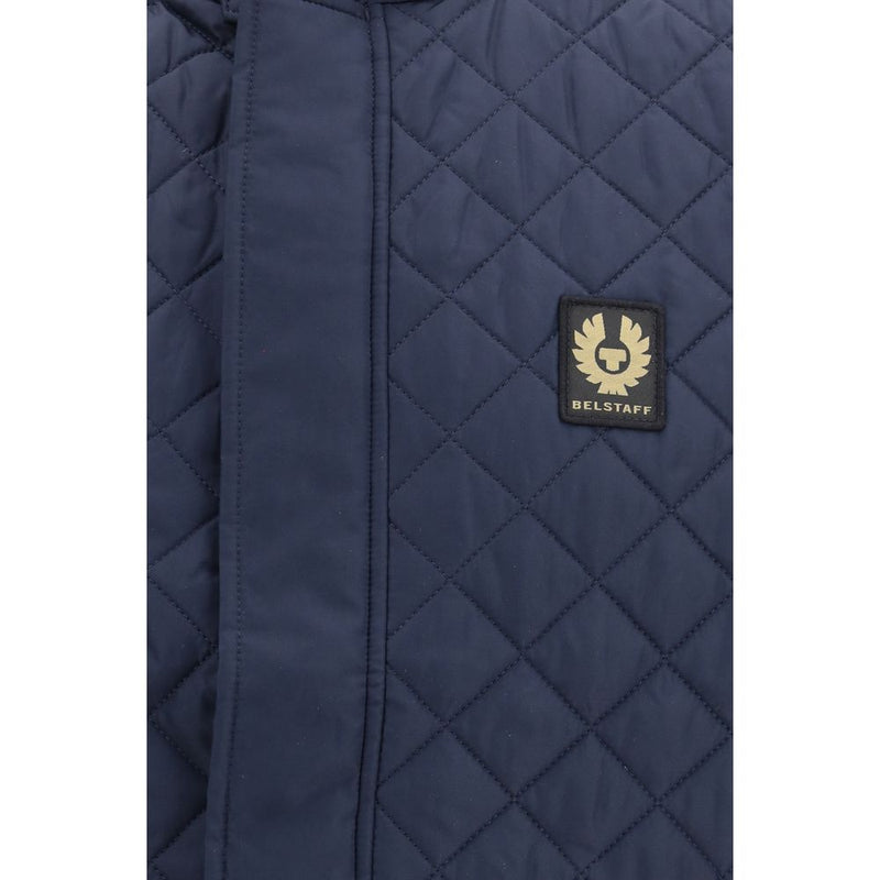 Gilet Icon Quilté en Nylon Bleu Belstaff
