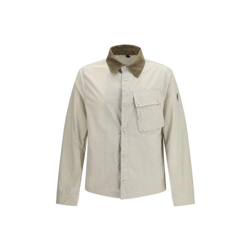 Belstaff Beige Cotton Ground Jacket with Velvet Collar