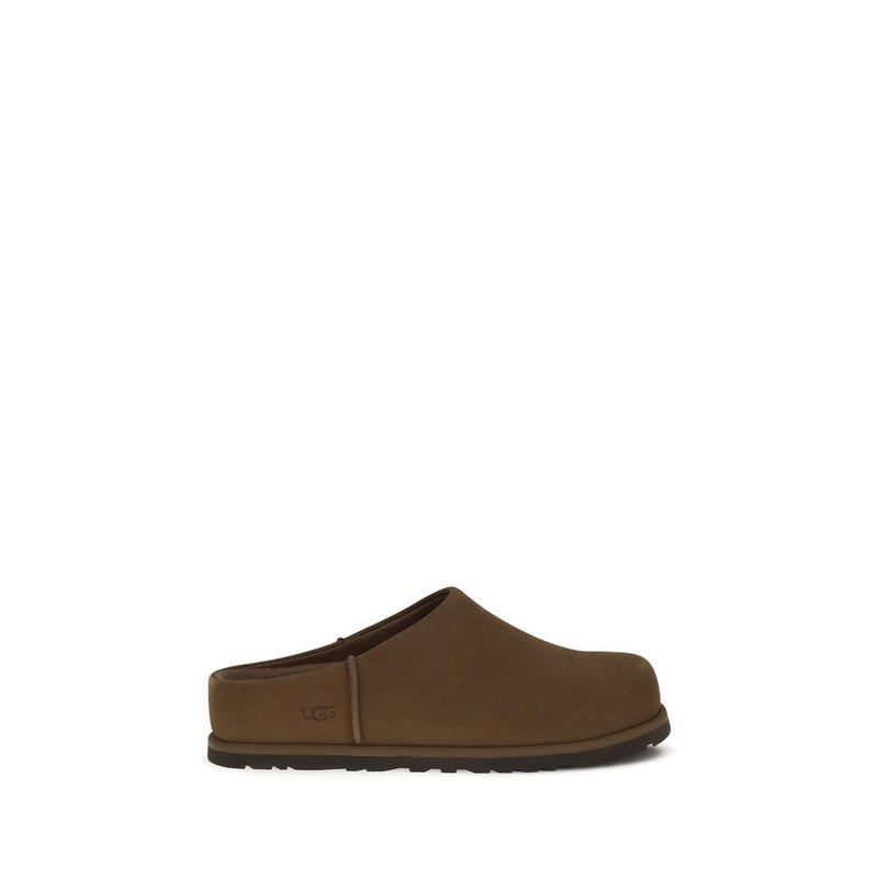 UGG Brown Calf Leather Bos Taurus Clogs for Women