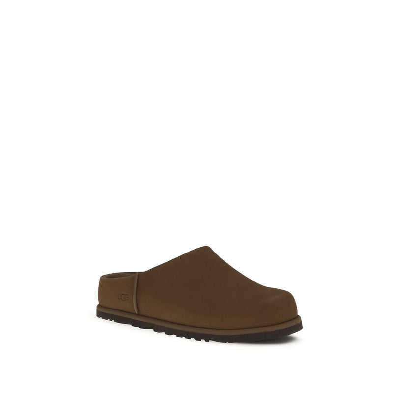 UGG Brown Calf Leather Bos Taurus Clogs for Women