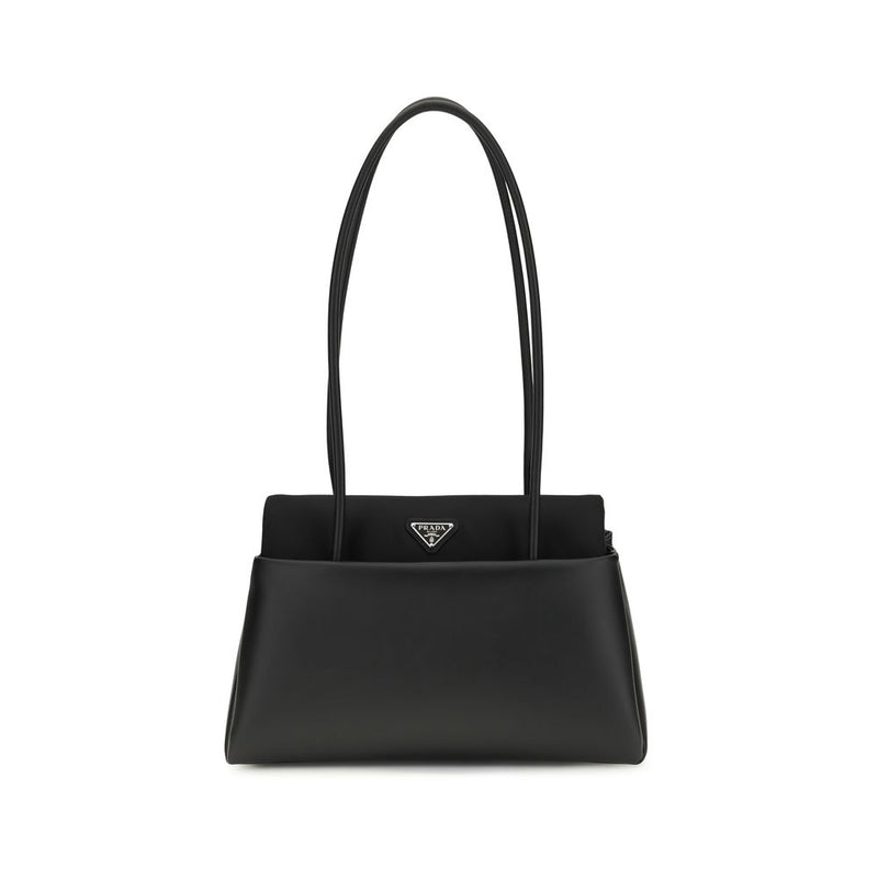 Prada Black Calf Leather Bos Taurus Handbag