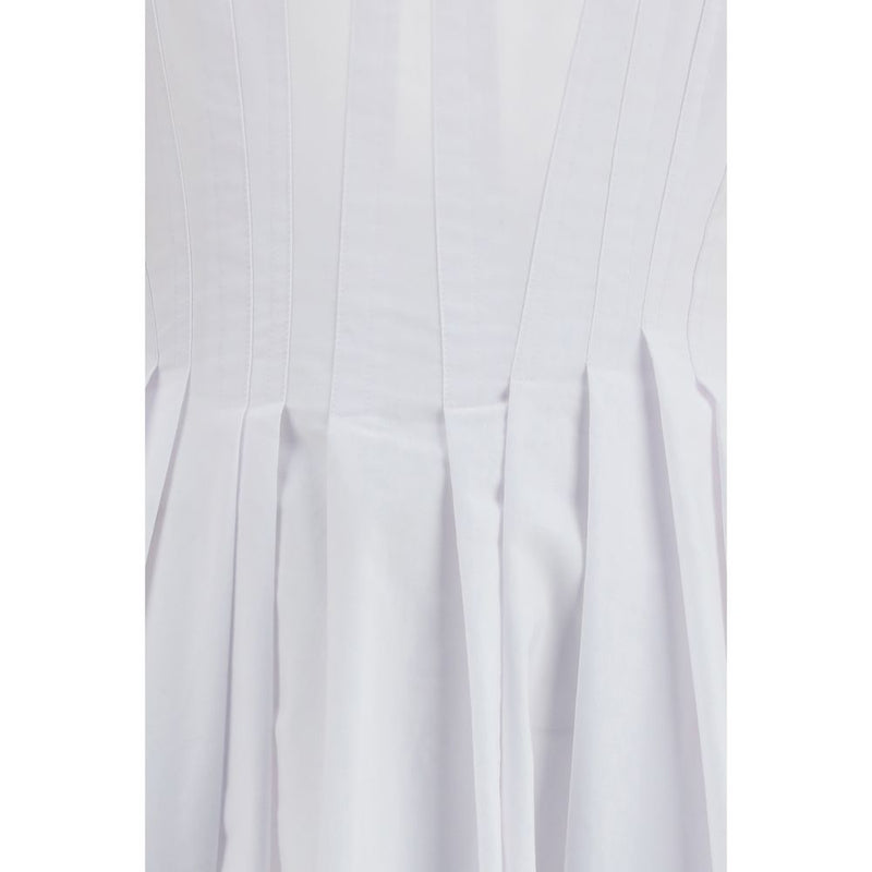 Robe décontractée en coton blanc Max Mara