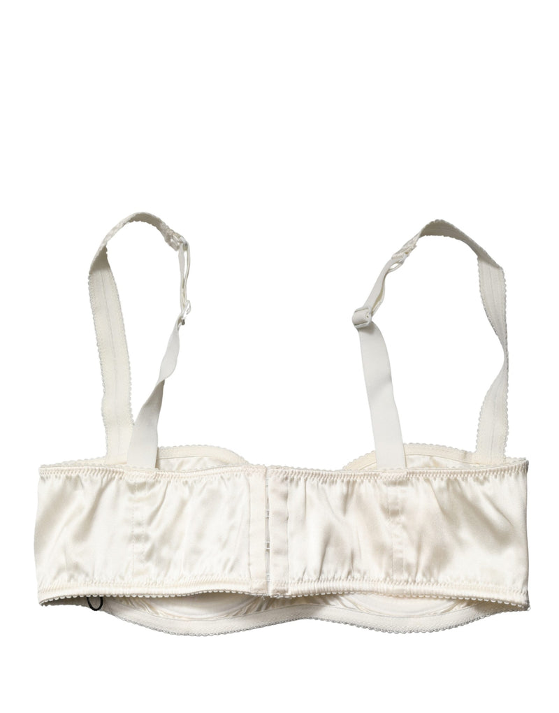 Dolce & Gabbana Off White Semi-Pad Underwire Balconette Bra