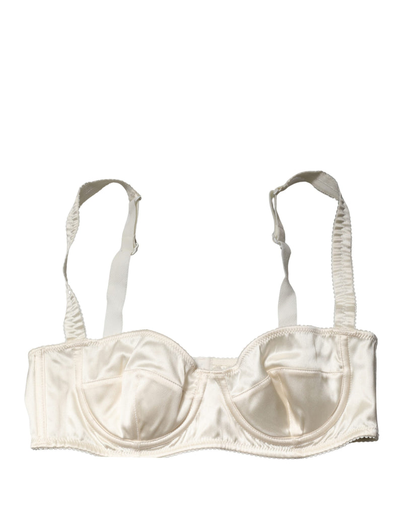 Dolce & Gabbana Off White Semi-Pad Underwire Balconette Bra