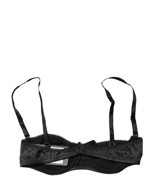Dolce & Gabbana Black Semi-Pad Underwire Balconette Bra
