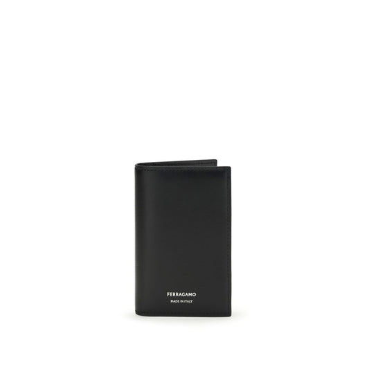 Portefeuille Ferragamo Bos Taurus en cuir de veau noir