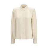 Valentino Garavani Beige Silk Shirt - Elegant Tailored Design