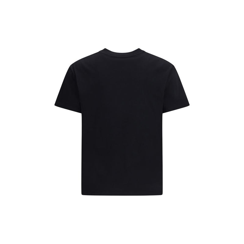 Valentino Black Cotton T-Shirt with VGold Logo