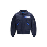 GR10K Blue Nylon Bomber Jacket - Modern Military Design