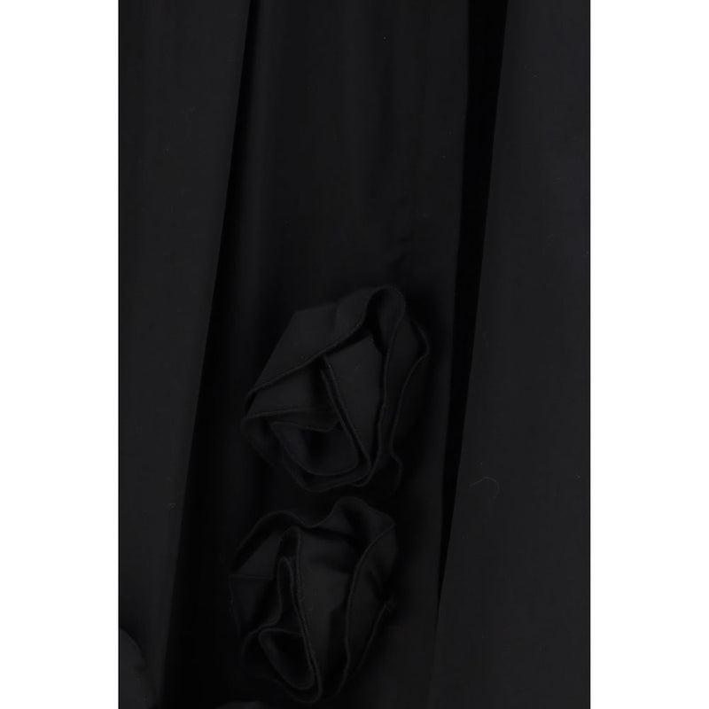 Ella Black Cotton Casual Dress - Elegant Long Chemisier