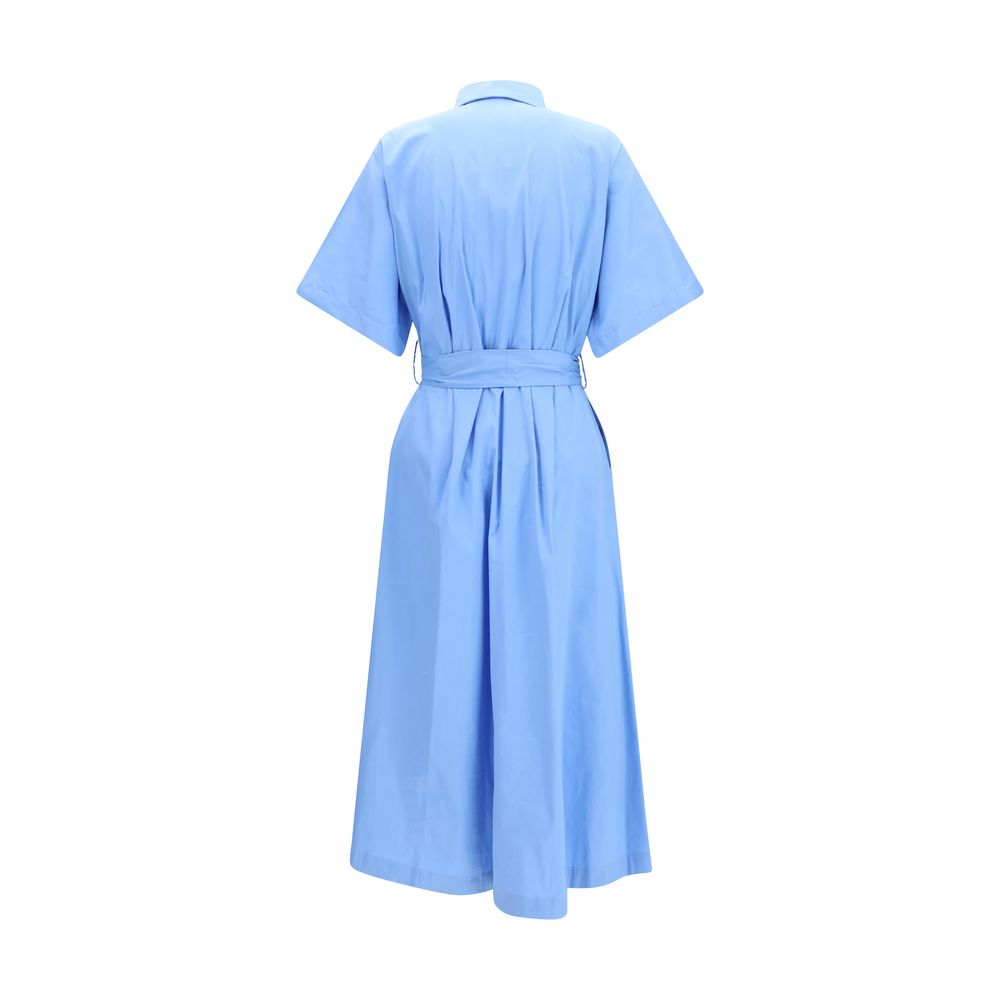 Robe Chemisier en Coton Bleu Ella - Élégante et Minimaliste