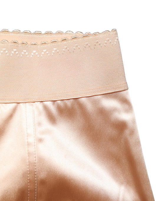 Dolce & Gabbana Beige Silk Blend High Waist Girdle Panty