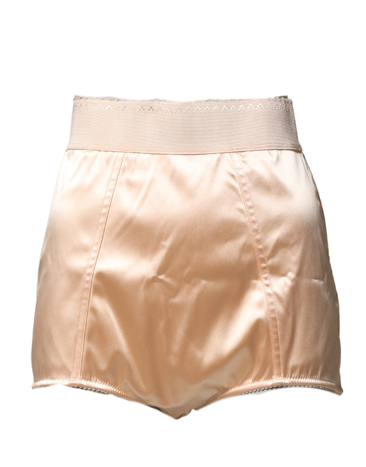 Dolce & Gabbana Beige Silk Blend High Waist Girdle Panty
