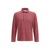 Brunello Cucinelli Multicolor Linen Polo Shirt for Men