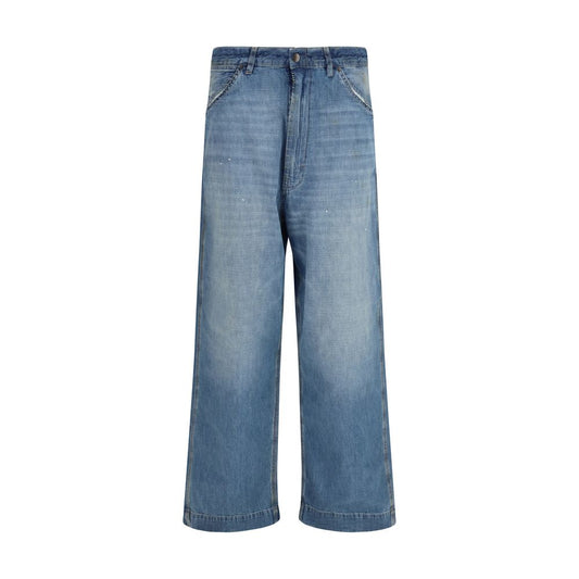 Maison Margiela Blue Cotton Relaxed Fit Jeans for Women