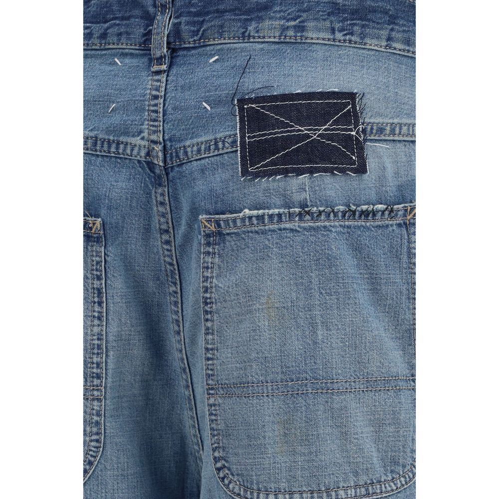 Maison Margiela Blue Cotton Relaxed Fit Jeans for Women