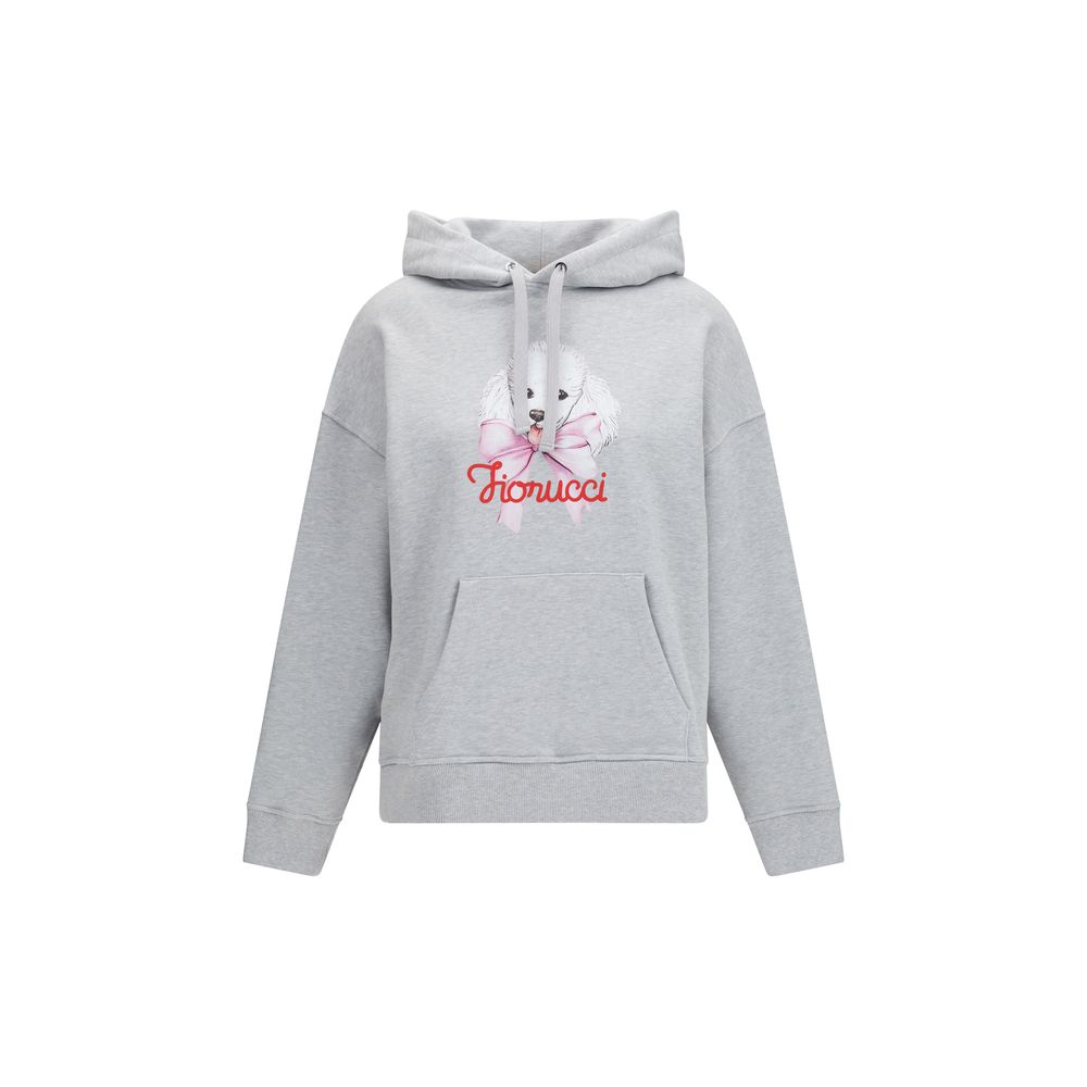 Fiorucci Gray Cotton Sweatshirt with Poodle Print