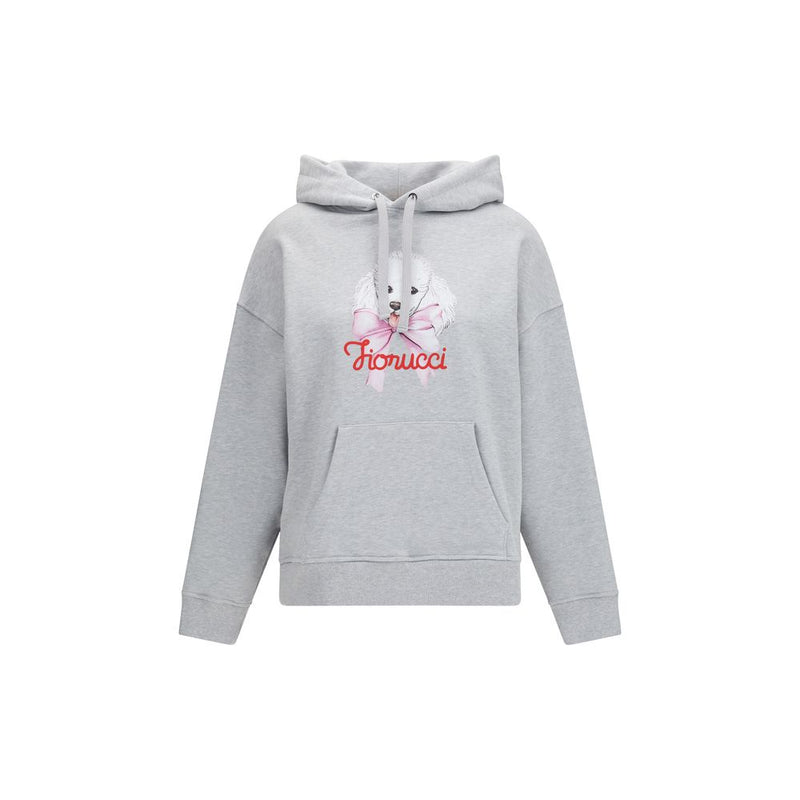 Fiorucci Gray Cotton Sweatshirt with Poodle Print