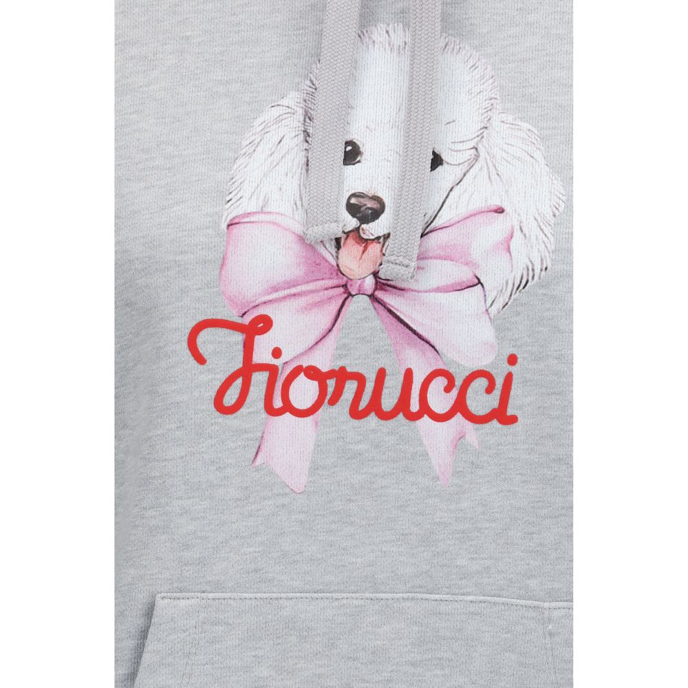 Fiorucci Gray Cotton Sweatshirt with Poodle Print