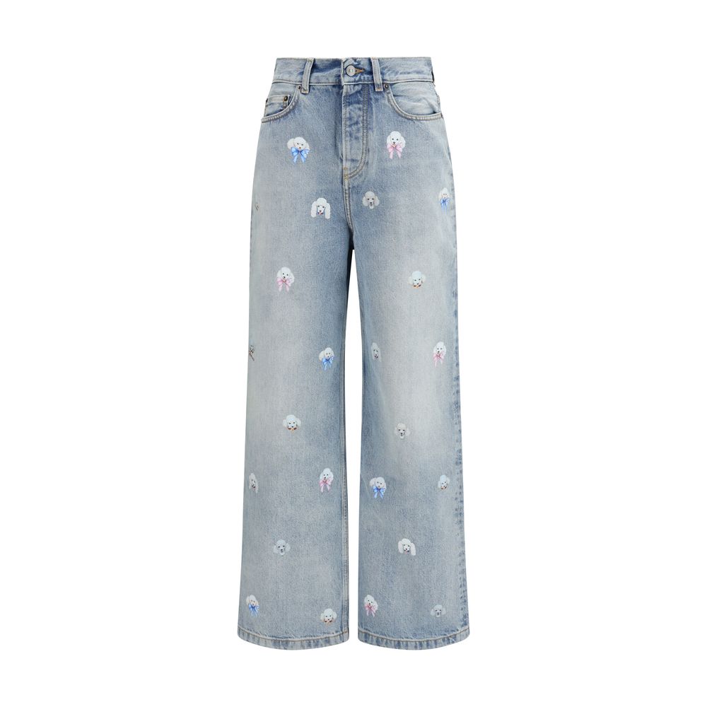 Fiorucci Blue Cotton Relaxed Fit Jeans for Women