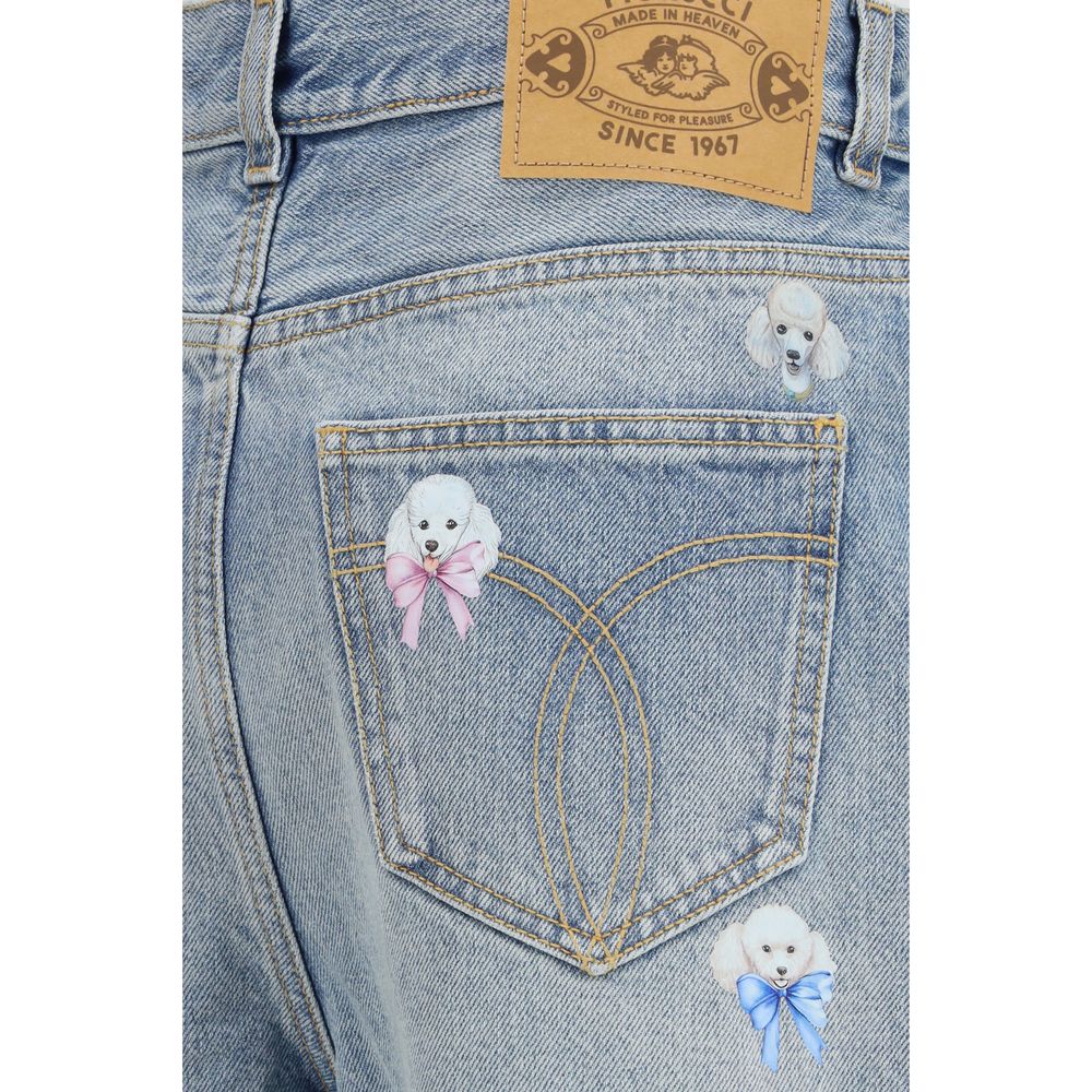 Fiorucci Blue Cotton Relaxed Fit Jeans for Women