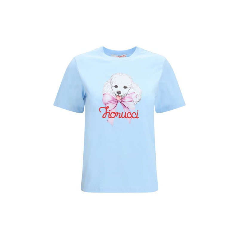 Fiorucci Blue Cotton T-Shirt - Iconic Poodle Logo