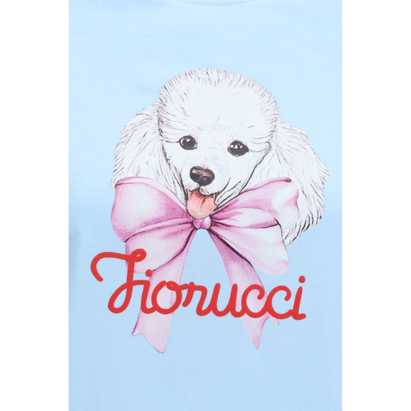 Fiorucci Blue Cotton T-Shirt - Iconic Poodle Logo