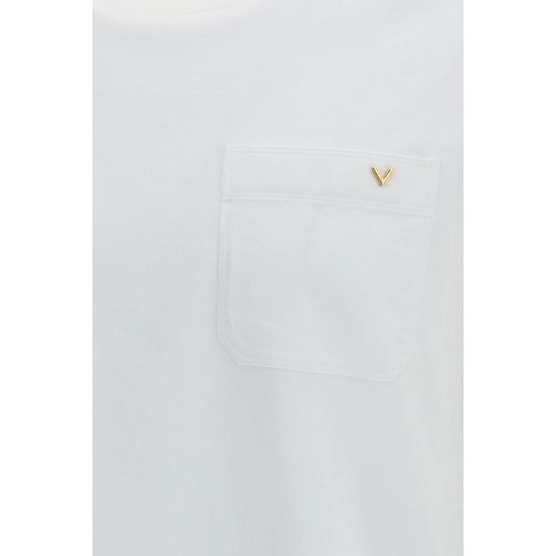 T-Shirt en Coton Blanc VGold de Valentino